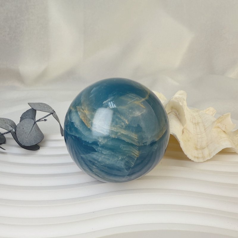 原礦球/心靈力量-海洋藍力士水晶球 - 擺飾/家飾品 - 水晶 