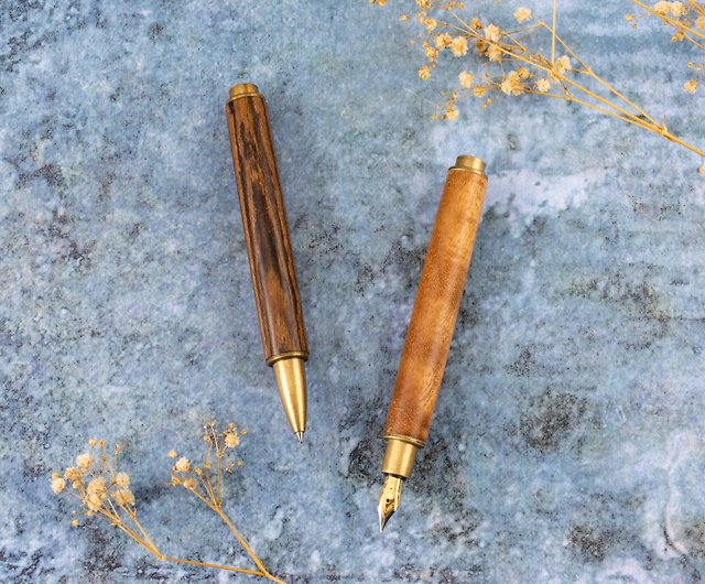 Wooden Bronze Magnetic Fountain Pen with Laser Lettering Customized Wooden  Pen [Antique Brass] - Shop ironwithwood Fountain Pens - Pinkoi