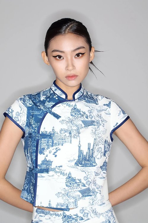 Yi-ming Yi-ming MIA 對比設計短身上衣
