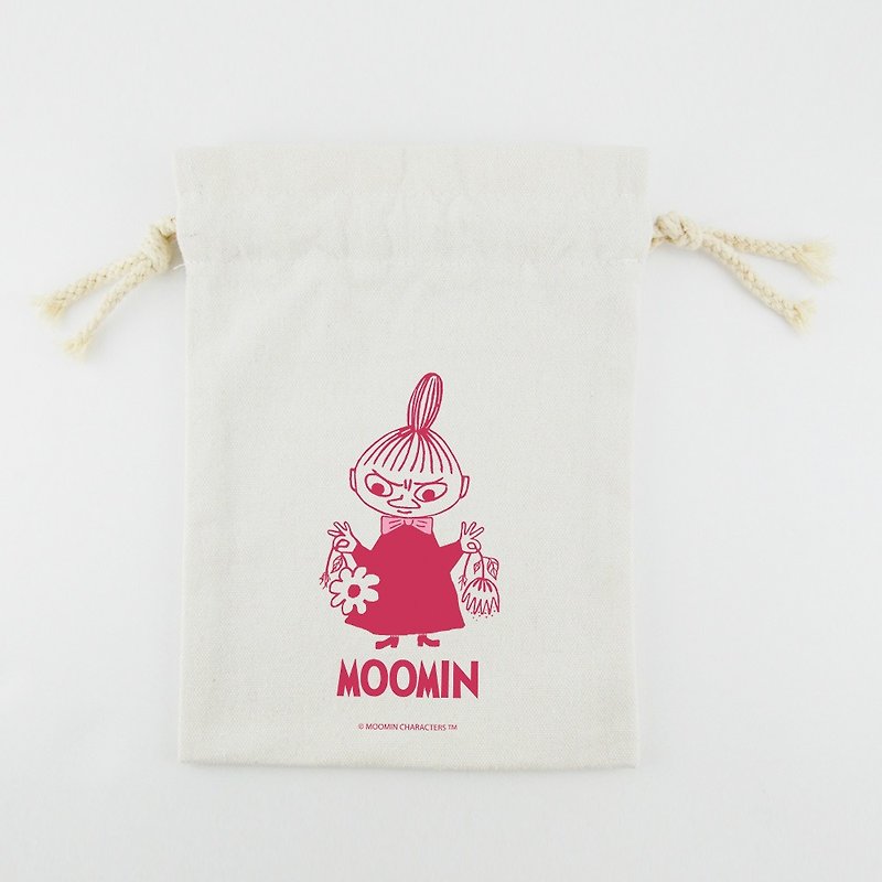 Authorized by Moomin-Drawstring Pocket/Storage Bag/Universal Bag Little My (Large/Medium/Small) - Toiletry Bags & Pouches - Cotton & Hemp Red
