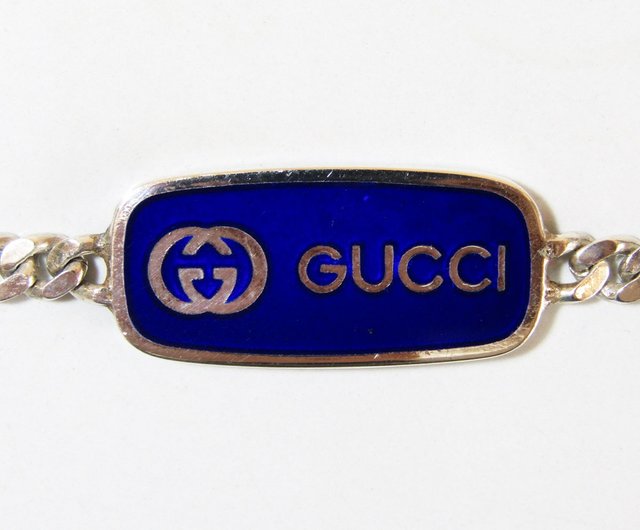OLD GUCCI オールドグッチ ヴィンテージ シルバー925 ブルー