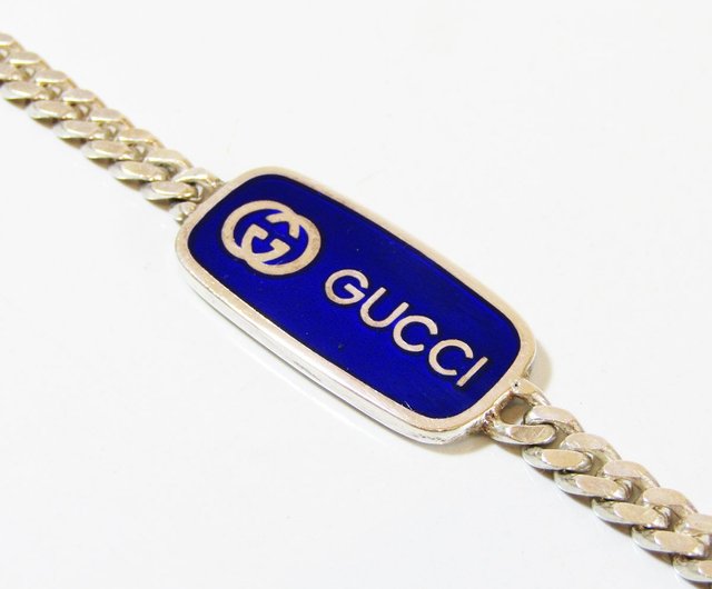 OLD GUCCI オールドグッチ ヴィンテージ シルバー925 ブルー