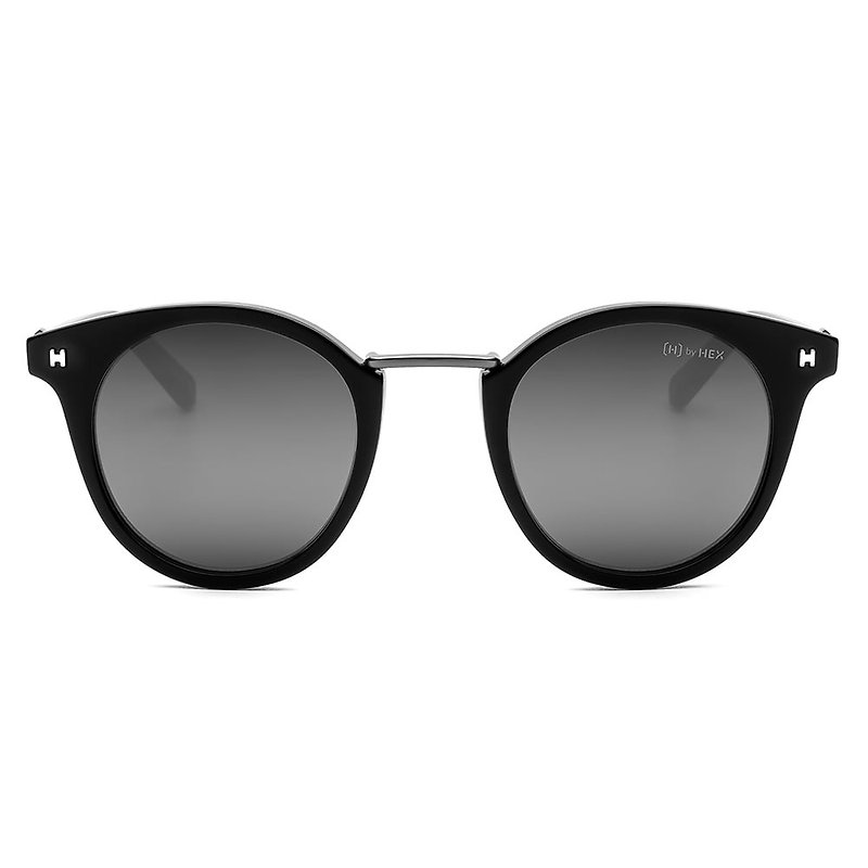 Sunglasses | Sunglasses | Black round frame | Made in Taiwan | Plastic frame glasses - กรอบแว่นตา - วัสดุอื่นๆ สีดำ