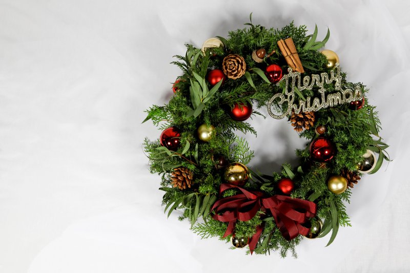 Classic cedar Christmas wreath 35CM Christmas gift exchange gift Christmas wreath Christmas - ตกแต่งต้นไม้ - พืช/ดอกไม้ สีเขียว