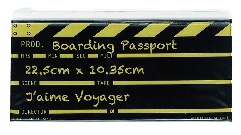 ディレクタークラップロングボーディングパスポート（ゴールド） - パスポートケース - プラスチック 