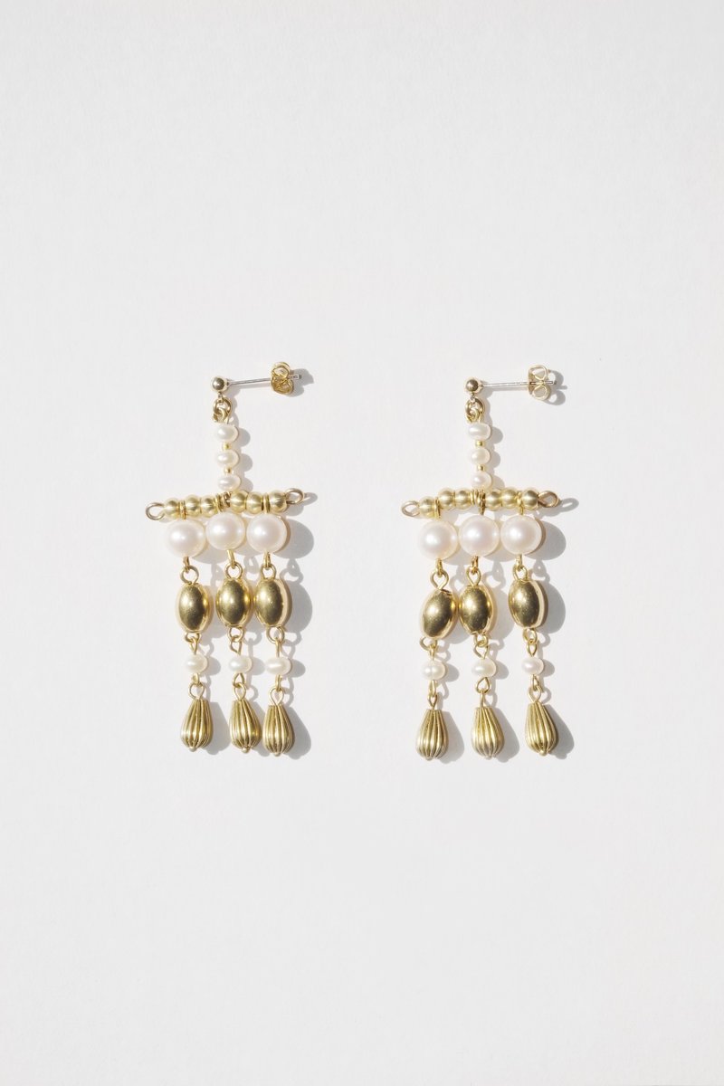 Waterfall Earring - Earrings & Clip-ons - Copper & Brass Gold