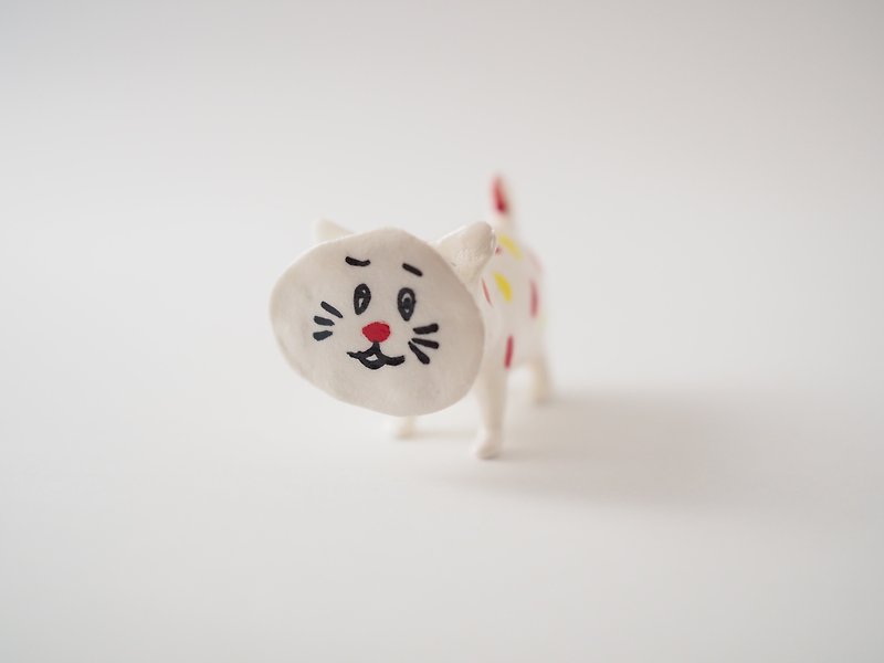 colorful flat cat - Items for Display - Paper White