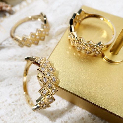 Joiel Fine Jewelry Designs 18K金黃金色鑽石戒指