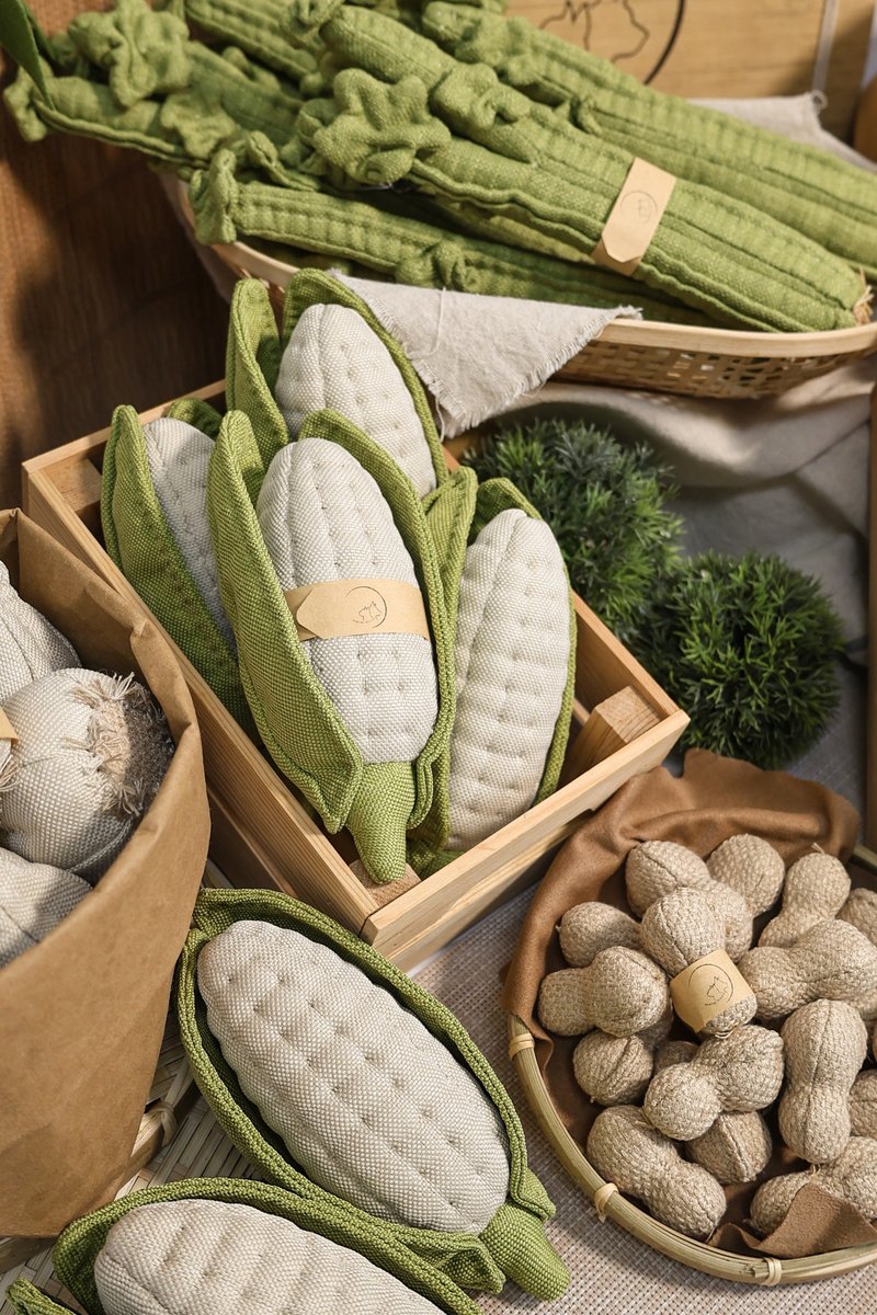 聖誕優惠組合-白玉米+穀倉玉米組合 #聖誕禮物 #手作 #蔬果 - 貓/狗玩具 - 其他材質 多色