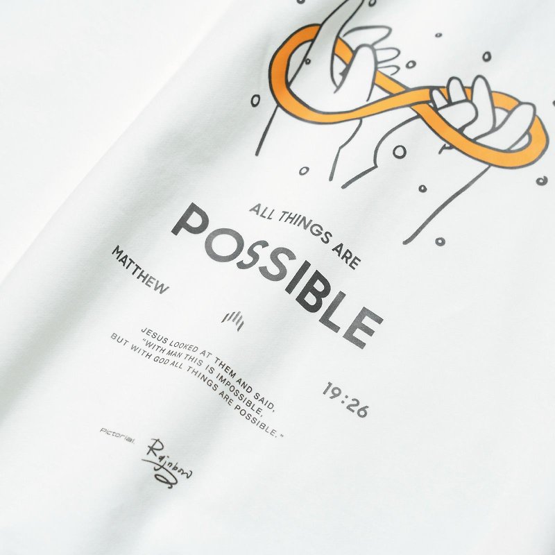 ARTC-01 POSSIBLE ARTIST COLLAB GRAPHIC TEE(white) - Unisex Hoodies & T-Shirts - Other Man-Made Fibers Black