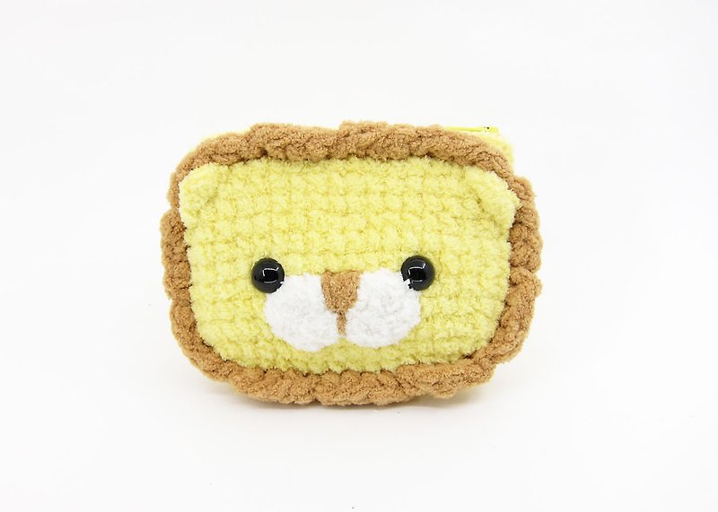 Genuine lion/lion/purse/receiver package - กระเป๋าสตางค์ - ไฟเบอร์อื่นๆ สีเหลือง