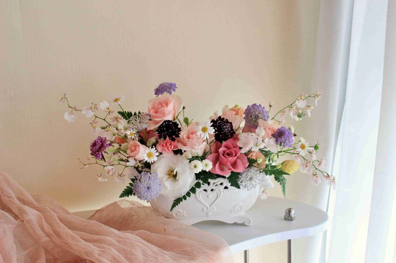 母親節桌花 鮮花花禮 鮮花盆花  母親節花禮 - 擺飾/家飾品 - 植物．花 粉紅色