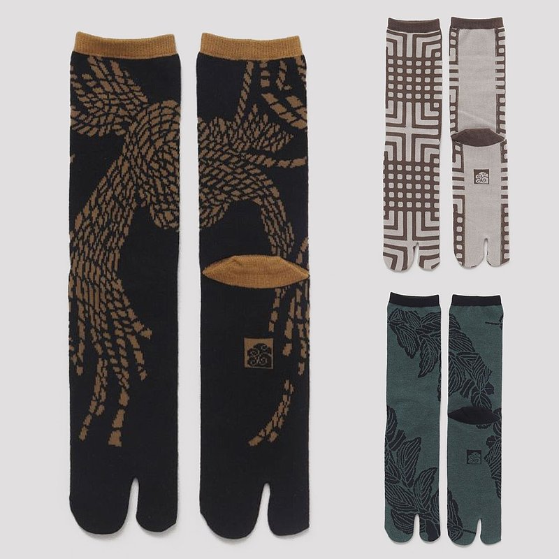 [Popular pre-order] Low-key and quiet Zen-style two-toe socks (3 styles) (25-28cm) 7JKP5123-25 - ถุงเท้า - วัสดุอื่นๆ 