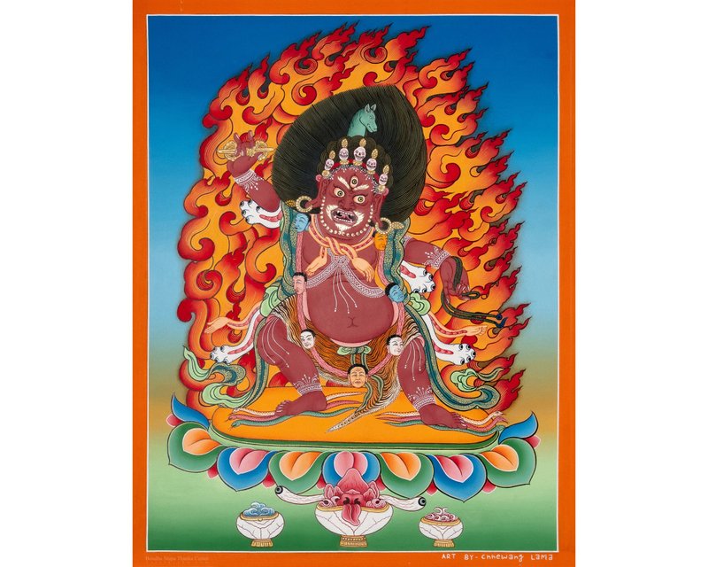 Enchanting Tantin Thangka: Dive into Spiritual Elegance - Wall Décor - Other Materials Multicolor