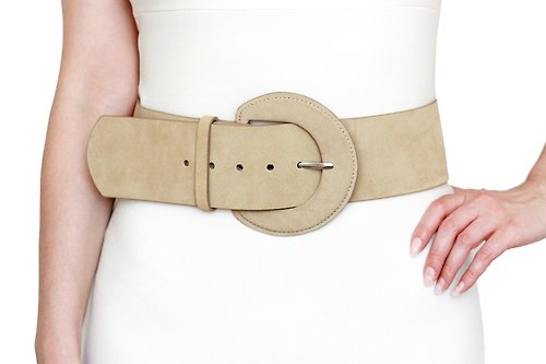 Wide beige belt, womens beige belt, beige waist belt, wide belt