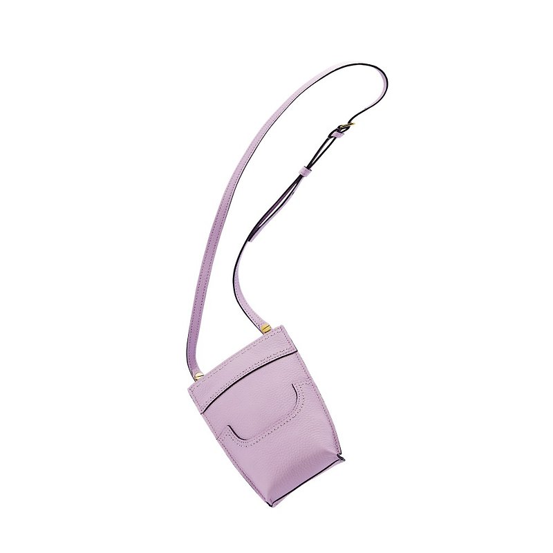 mobile phone bag - Messenger Bags & Sling Bags - Genuine Leather Purple