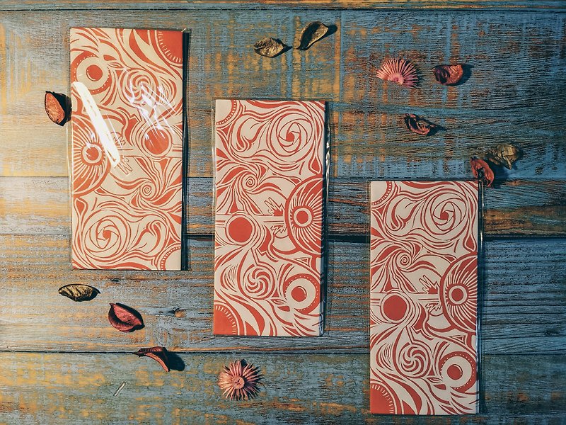 [Blooming flowers] Artist's hand-painted style-a set of five universal red envelopes - ถุงอั่งเปา/ตุ้ยเลี้ยง - กระดาษ สีแดง