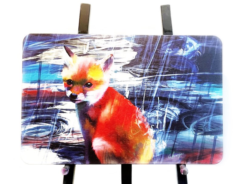 Rainy Fox Diatomaceous Earth Mat / Art Creation / Customization / Animal Series - Rugs & Floor Mats - Other Materials Blue