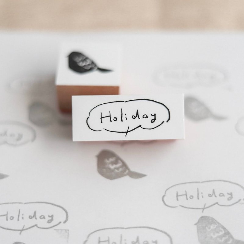 Holiday/メッセージシリーズ - はんこ・スタンプ台 - 木製 