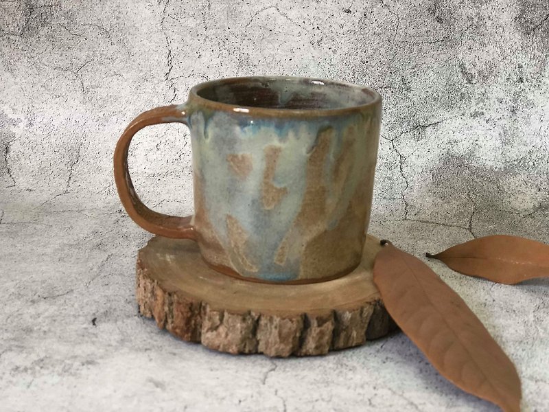 Flower Handle - Mix Glazing Mug - แก้วมัค/แก้วกาแฟ - ดินเผา 