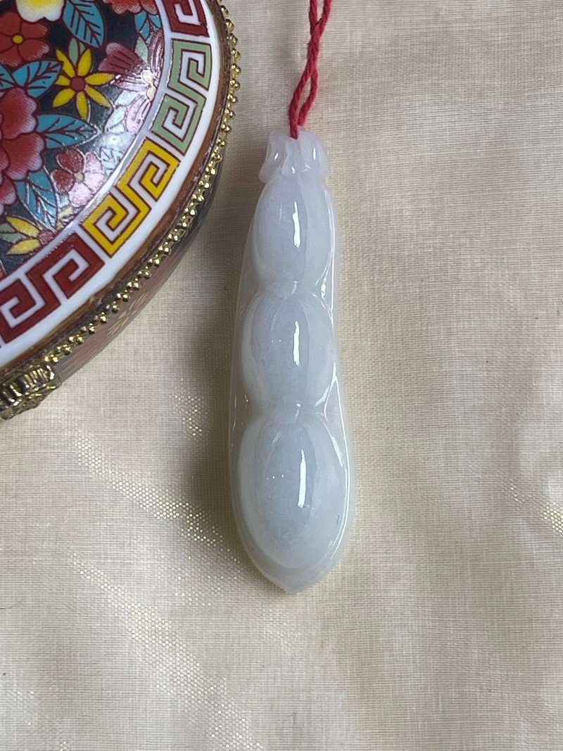 【平安 II 辟邪】四季平安 II 祝禮 II 緬甸A貨翡翠 無優化四季豆 - 項鍊 - 玉石 