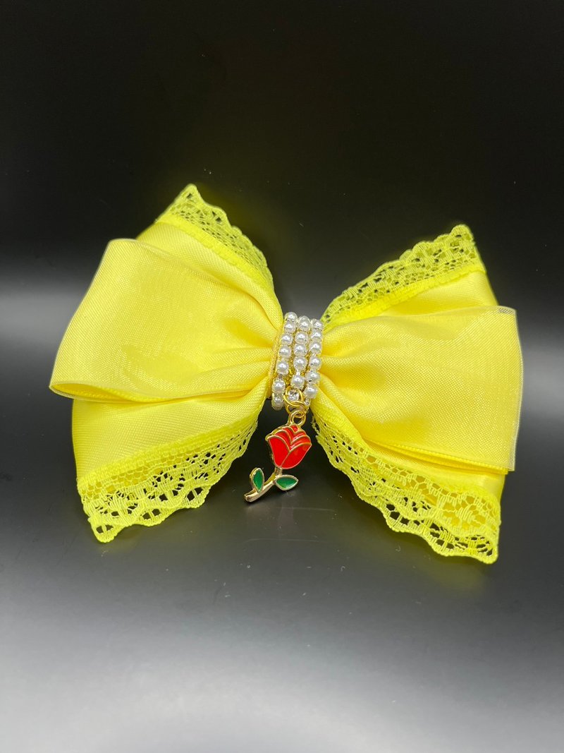 Ribbin hairclip Princess collection Belle size L - Hair Accessories - Other Materials 