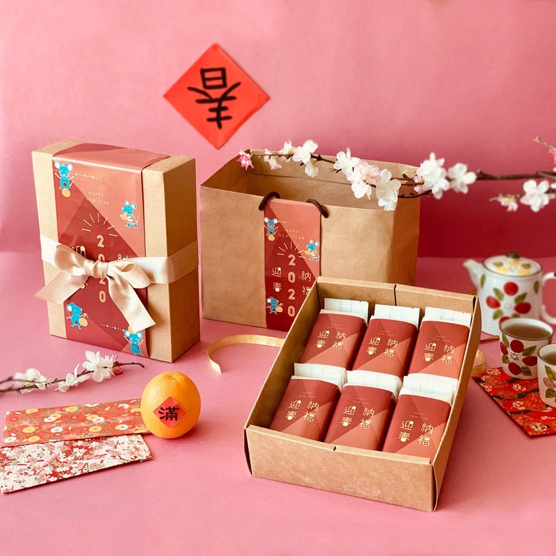 台灣免運│新年賀禮│紅到發紫米禮盒【迎春納福】4盒組 鼠年禮盒 - 米/五穀雜糧 - 新鮮食材 紅色