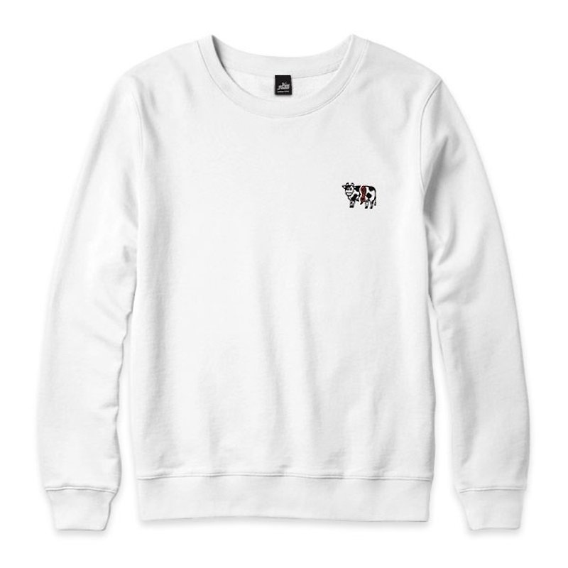 nice to MEAT you-Cow-White-Unisex University T - Men's T-Shirts & Tops - Cotton & Hemp White