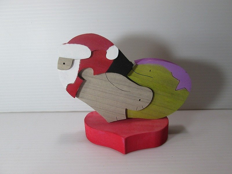 ハート　サンタ Japan postage 164yen - 知育玩具・ぬいぐるみ - 木製 レッド
