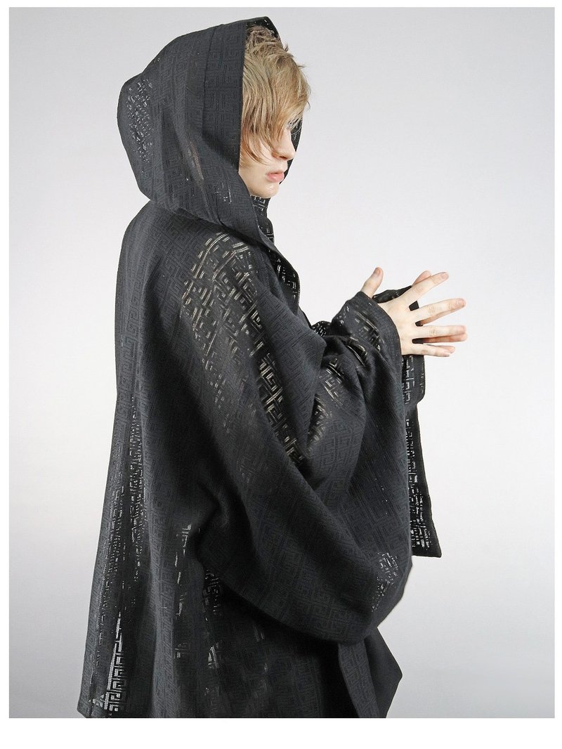 Gothic lace furisode hood cardigan Japan Gothic Rock DRT2782 - เสื้อผู้หญิง - เส้นใยสังเคราะห์ 