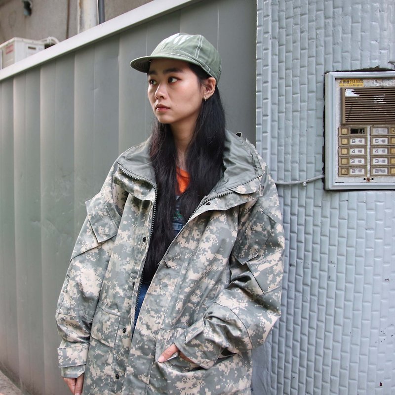 Tsubasa.Y vintage house ECWCS army digital camouflage, jacket waterproof and windproof camouflage - เสื้อโค้ทผู้ชาย - วัสดุกันนำ้ 