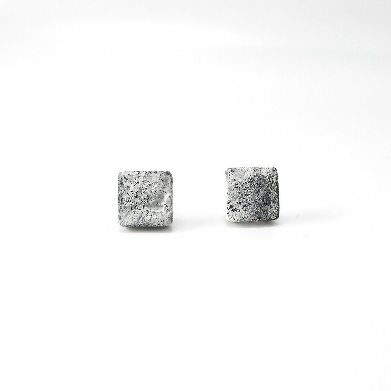 Moon Series - Full Moon Earrings - Earrings & Clip-ons - Cement Gray