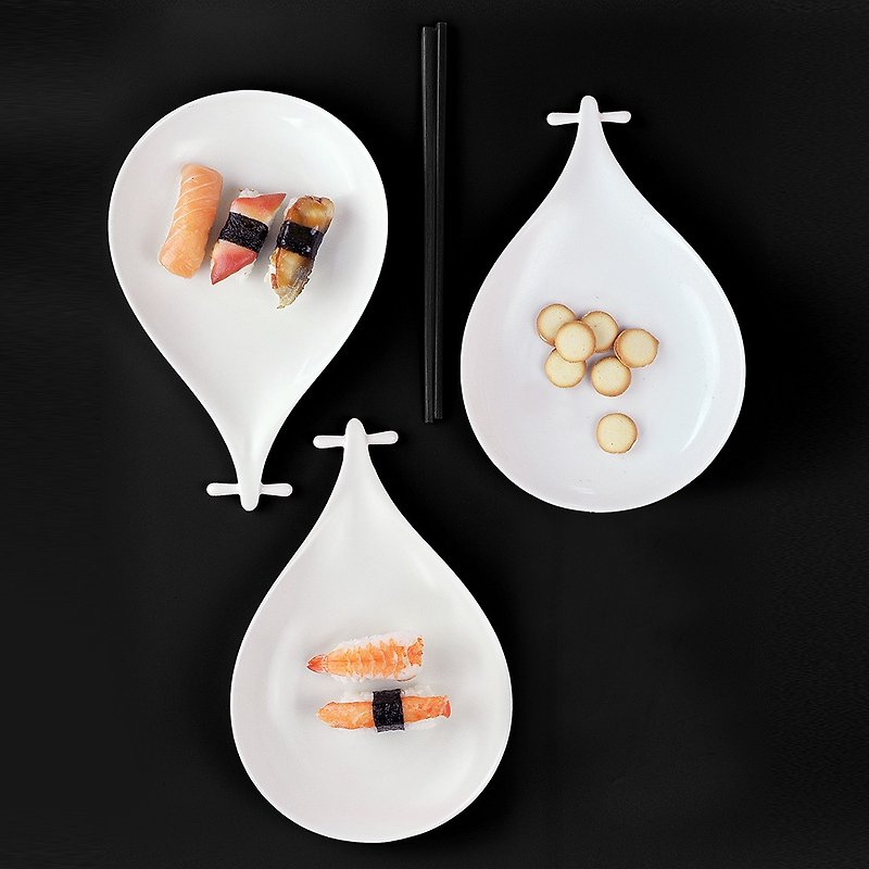 ピパ皿、オリエンタル家庭用品 - 皿・プレート - 陶器 ホワイト