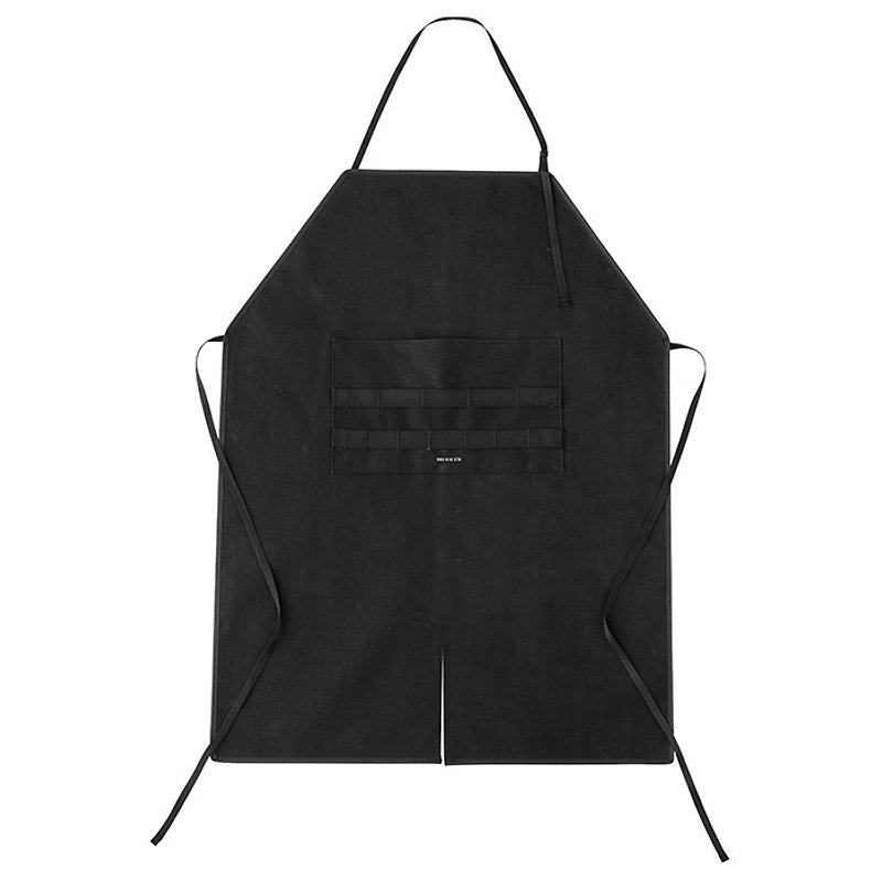 Molle- apron (black) - ผ้ากันเปื้อน - ผ้าฝ้าย/ผ้าลินิน สีดำ
