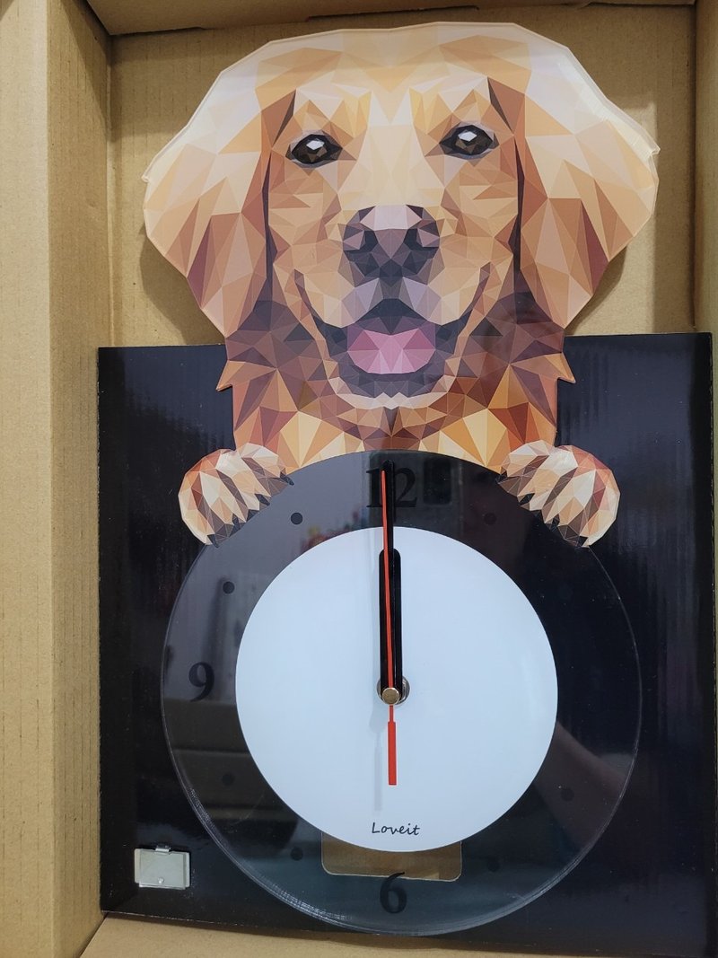 Loveit angular design lifestyle wall clock in stock (gold) - นาฬิกา - อะคริลิค สีนำ้ตาล