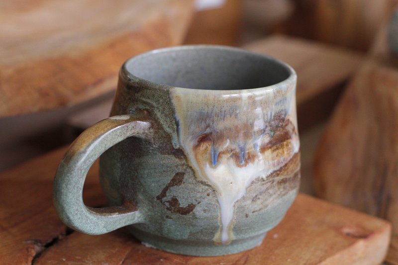 Purely handmade ceramic coffee cup/mug/ceramic cup-Heart of Glaze - แก้ว - ดินเผา สีนำ้ตาล