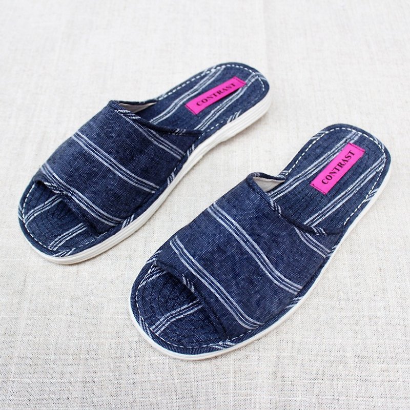 [Spot] + [order] handmade healing health Melaleuca cotton cloth slippers - Women's Casual Shoes - Cotton & Hemp Blue