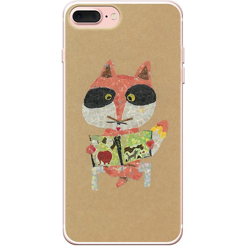 New generation - [Fox reading] - Tian Xiaojia-TPU mobile phone protection shell "iPhone / Samsung / HTC / LG / Sony / millet / OPPO", AA0AF182 - เคส/ซองมือถือ - ซิลิคอน สีนำ้ตาล