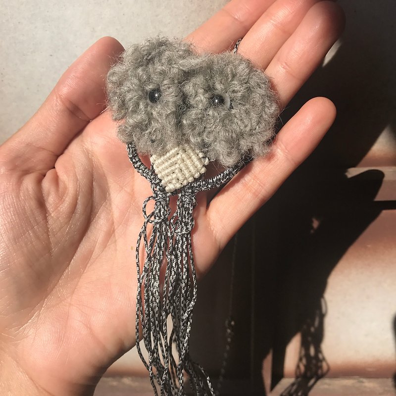 [Lost and find] Woven Owl Neckband - Necklaces - Gemstone Gray