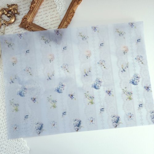 capucine-design azure blue トレーシングペーパー1