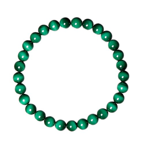 正佳珠寶 Gemsrich Jewelry 【正佳珠寶】孔雀石 頂級貓眼孔雀石 6.4-6.8mm 貓眼孔雀石手珠