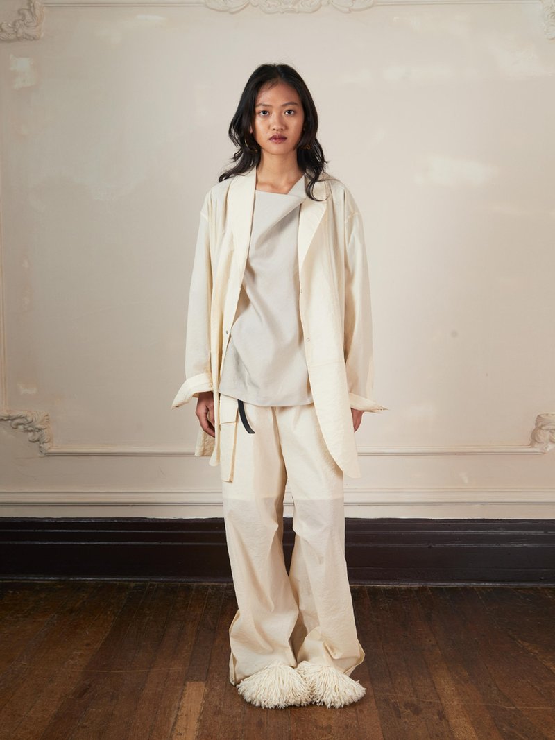 Skin Clear Suit Blow-Dry Series - Women's Blazers & Trench Coats - Other Man-Made Fibers White