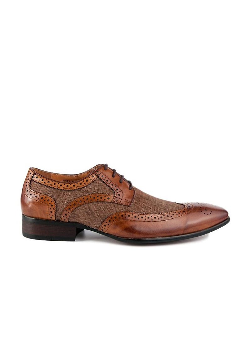 Kings Collection Genuine Leather Carnell Brogue Shoes KV80002 Brown - Men's Leather Shoes - Genuine Leather Brown