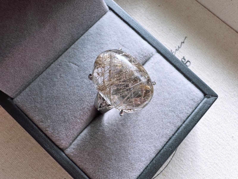 魔鬼銀鈦髮・幽靈共生水晶銀戒 - 戒指 - 水晶 