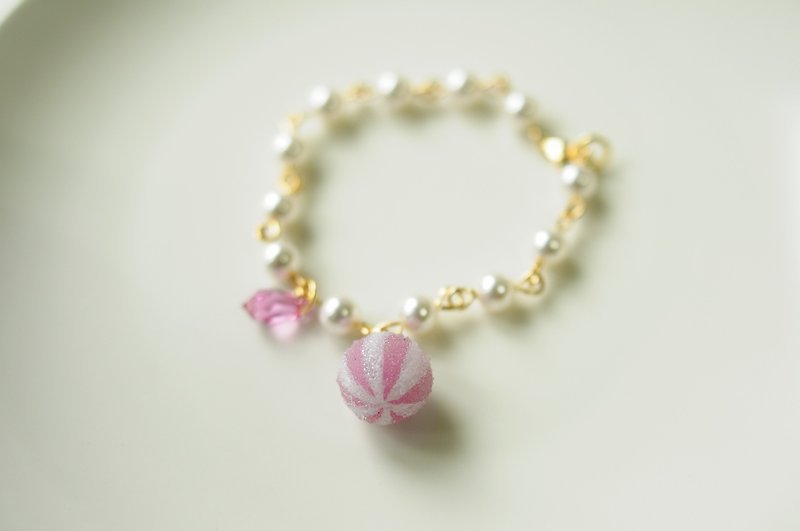 Sweet Dream☆Kumquat Sweet Pearl Bracelet/Monochrome - สร้อยข้อมือ - เครื่องเพชรพลอย หลากหลายสี