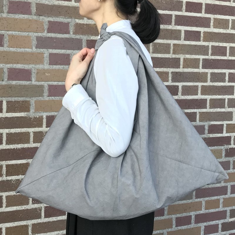 Carrier Bag Agatsuma Bag harunohi3rd Gray L / harunohi - Messenger Bags & Sling Bags - Cotton & Hemp Gray