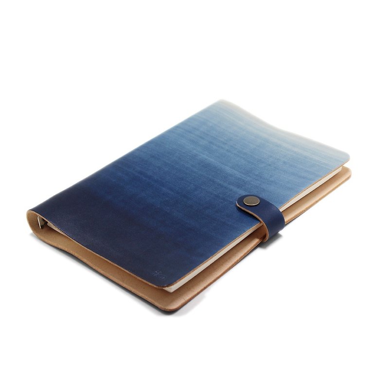 2019 hand book mountain sea blue loose-leaf notebook hand-made leather leather notepad a5 a6 a7 - สมุดบันทึก/สมุดปฏิทิน - หนังแท้ สีน้ำเงิน