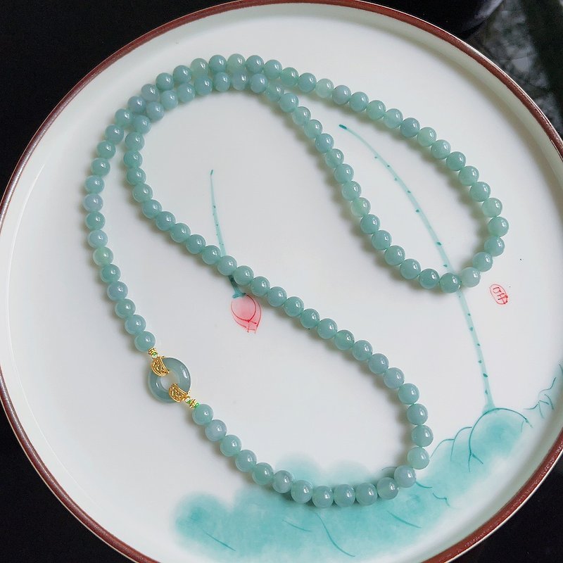 Emerald-Natural Guatemalan Jadeite Bead Design Hand String Bracelet - Bracelets - Gemstone Green