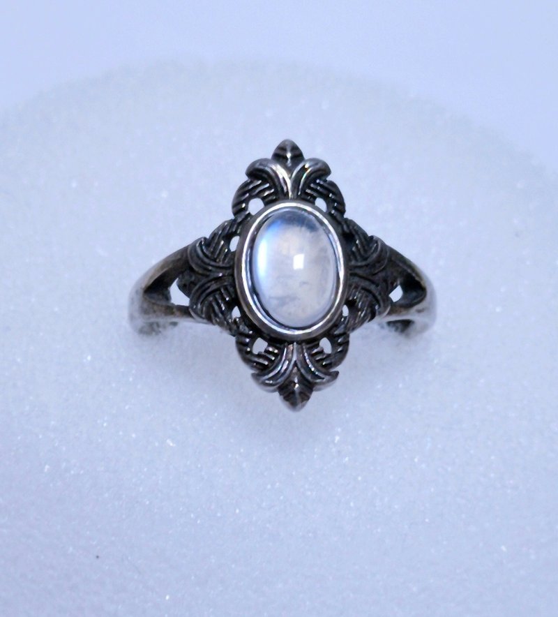 月亮黑戒指 - 戒指 - 半寶石 