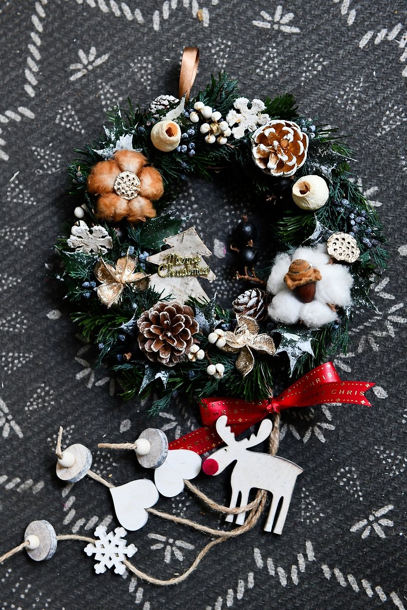 Rudolph Christmas Wreath│魯道夫的綠光森林 花圈 - 擺飾/家飾品 - 植物．花 